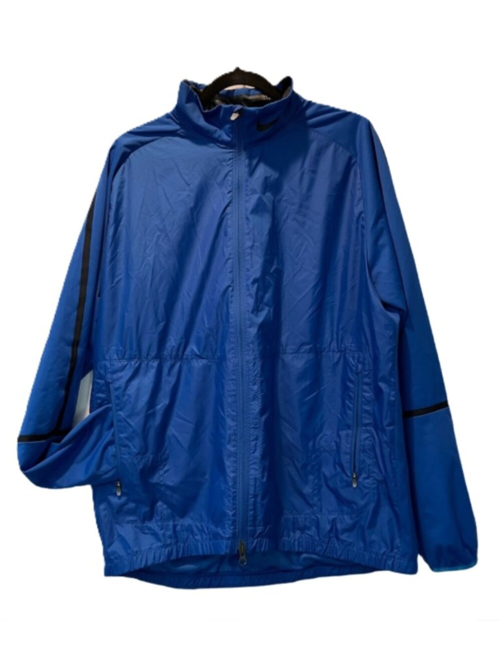Nike Golf Windwear Full Zip Jacket Mens Large Royal Blue Windbreaker Gorpcore
